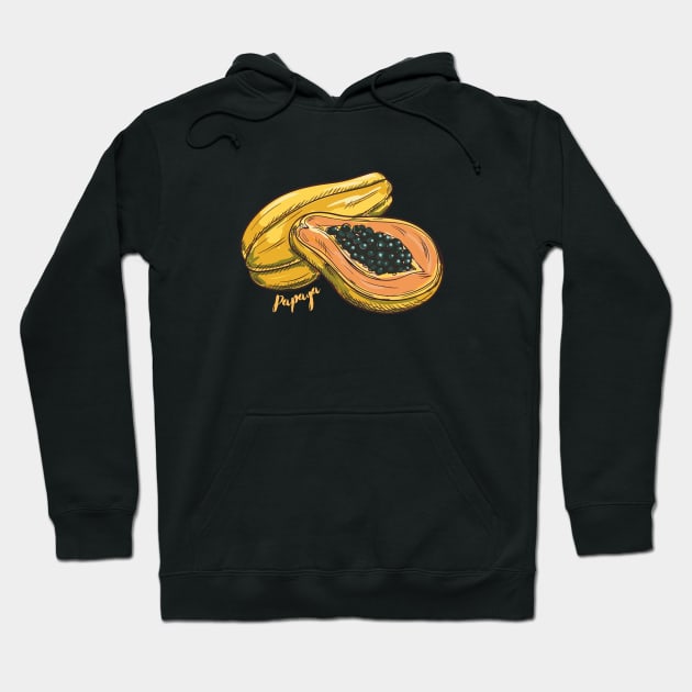 Papaya Fruit Hoodie by gronly